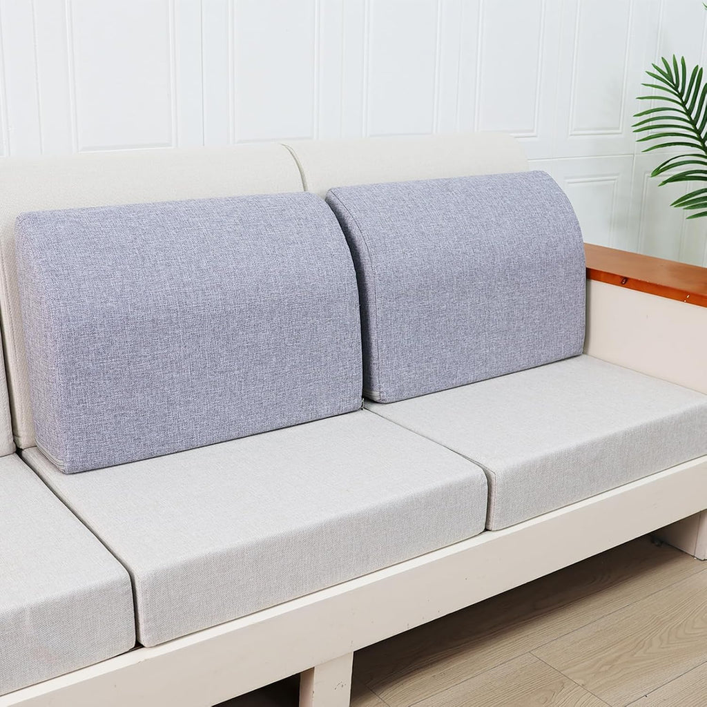 2PCS Sofa Couch Back Cushions, Backrest Support Pillow for Elderly, Extra Large Thick Lumbar Support Pillow for Home (6x24x13.2 in, Linen…