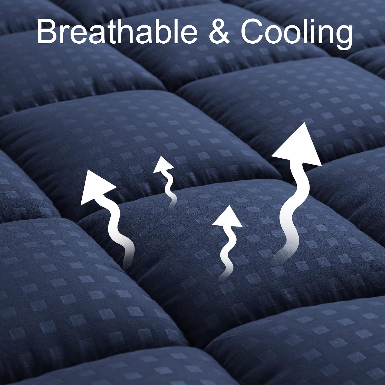 HYLEORY Twin Mattress Pad Quilted Fitted Mattress Protector Cooling Pillow Top Mattress Cover Breathable Fluffy Soft Mattress Topper with…