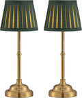 KDG Cordless LED Table Lamp Set of 2, Portables Fabric Shade Desk Lamps, 4000mAh Rechargeable Battery Powered Lighting, Dimmable Light…
