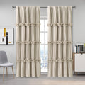 Homechoice Decor Thermal Insulated Blackout Window Curtains, 52" W x 96" L x 2 Panels, Boho Ruched Window Treatments with 3 Rows of…
