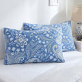 Bedorm King Size Pillow Cases Set of 2 Paisley Floral Pillow Covers Soft & Breathable 100% Cotton Pillowcases Boho Chic Decorative Pillow C…