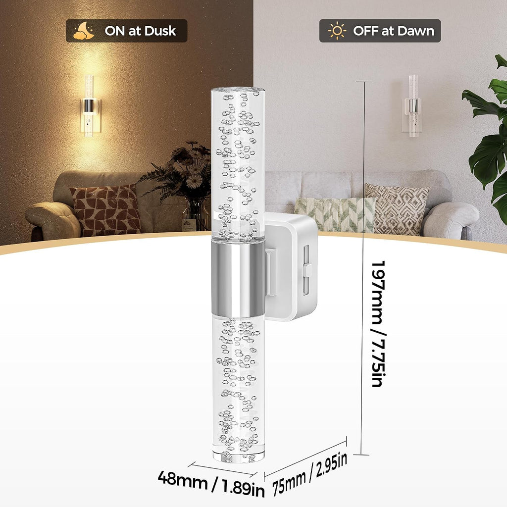 DORESshop LED Night Light, Rotating Night Lights Plug into Wall with Auto Light Sensor 3000K Nightlight with Adjustable Brightness…