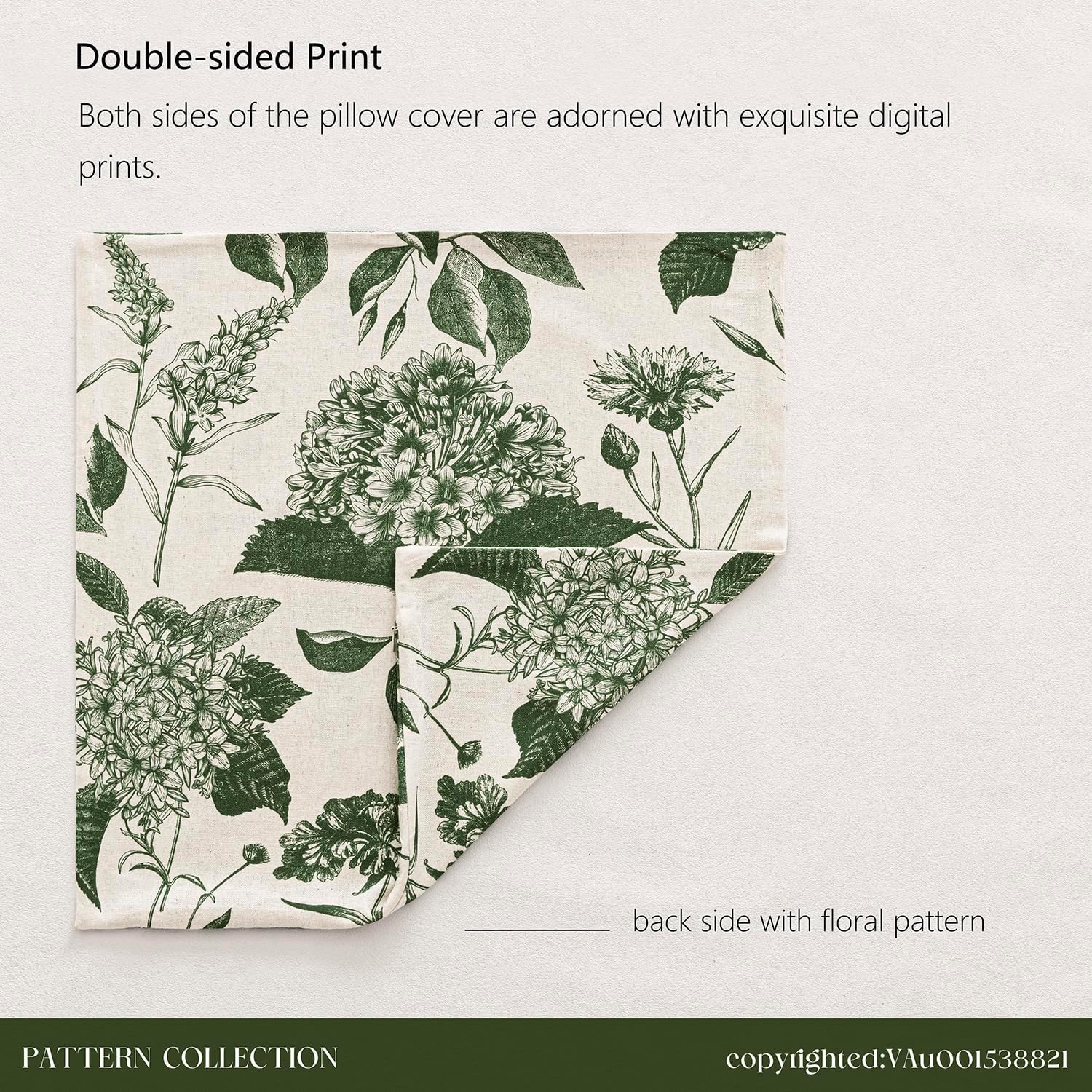 Foindtower Set of 2 Linen Floral Throw Pillow Covers Neutral Vintage Print Decorative Cozy Cushion Covers Farmhouse Boho Home Decor for…