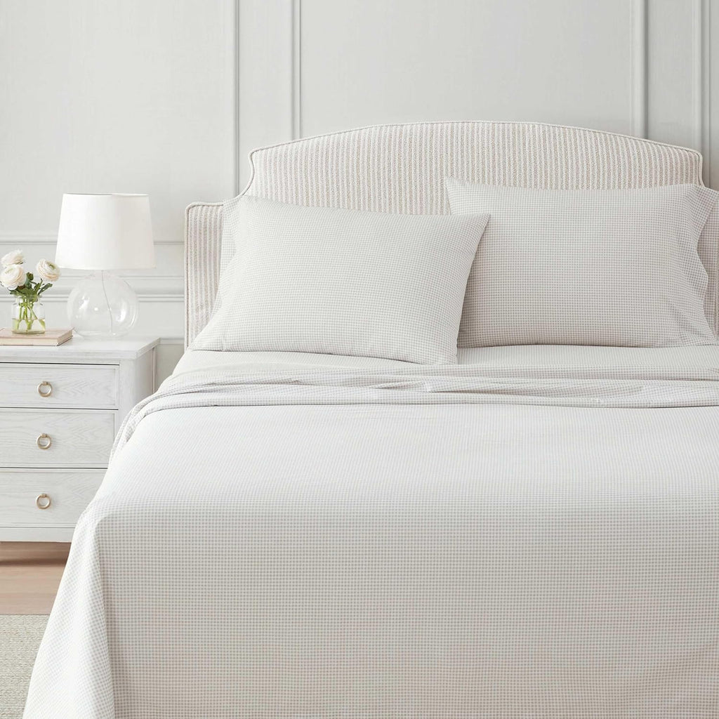 MarthaStewart Martha Stewart - Queen Size Sheets Set, Crisp & Tailored Cooling Sheets with a Naturally Smooth Cotton Percale Lightweight Fe…