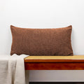 JoraLion 12x24 inch Boucle Lumbar Pillow Cover, Rust Woven Texture Neutral Long Pillow Cover Breathable Cushion Case for Couch Sofa Bed…