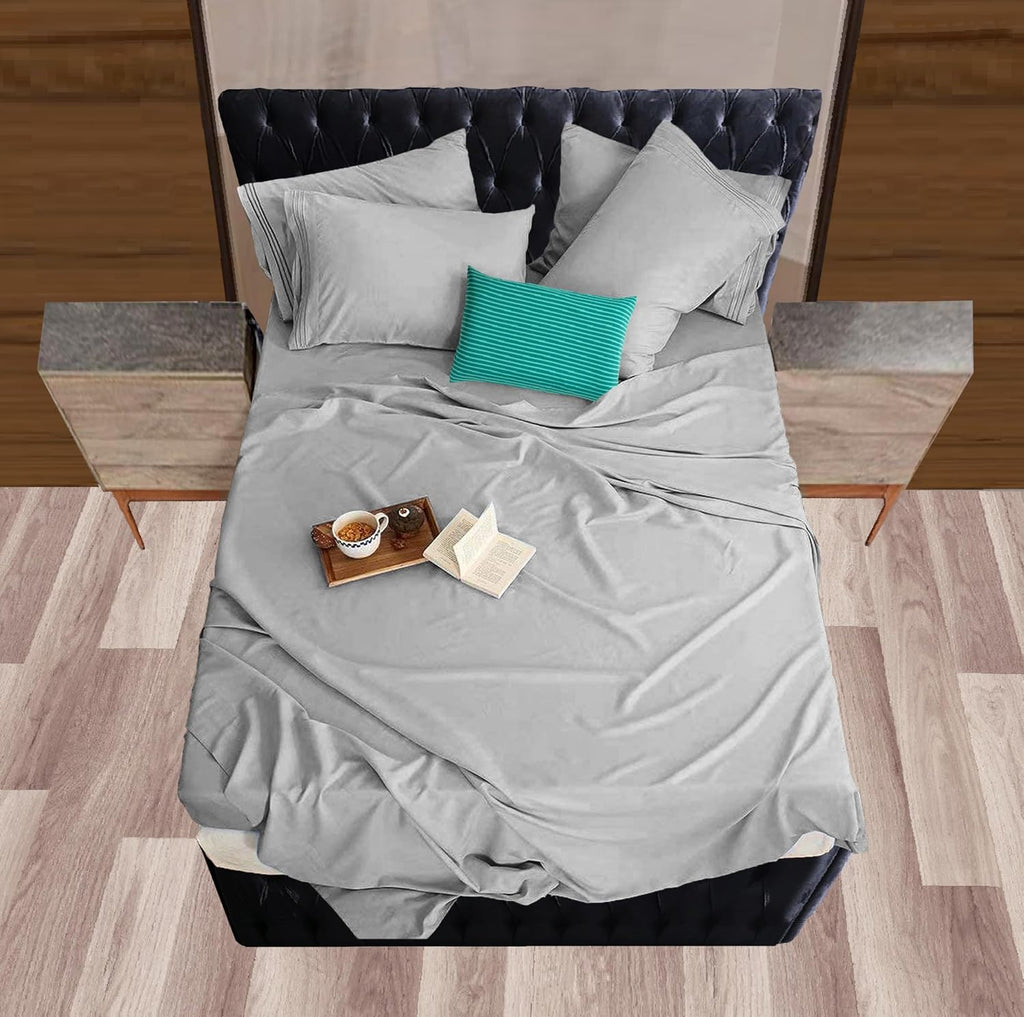 MocassiLuxuryBedding Mocassi Full Sheet Set - Luxury Hotel 1800 Premier Bedding Sheets & Pillowcases - Ultra Soft Breathable & Cooling Bed…