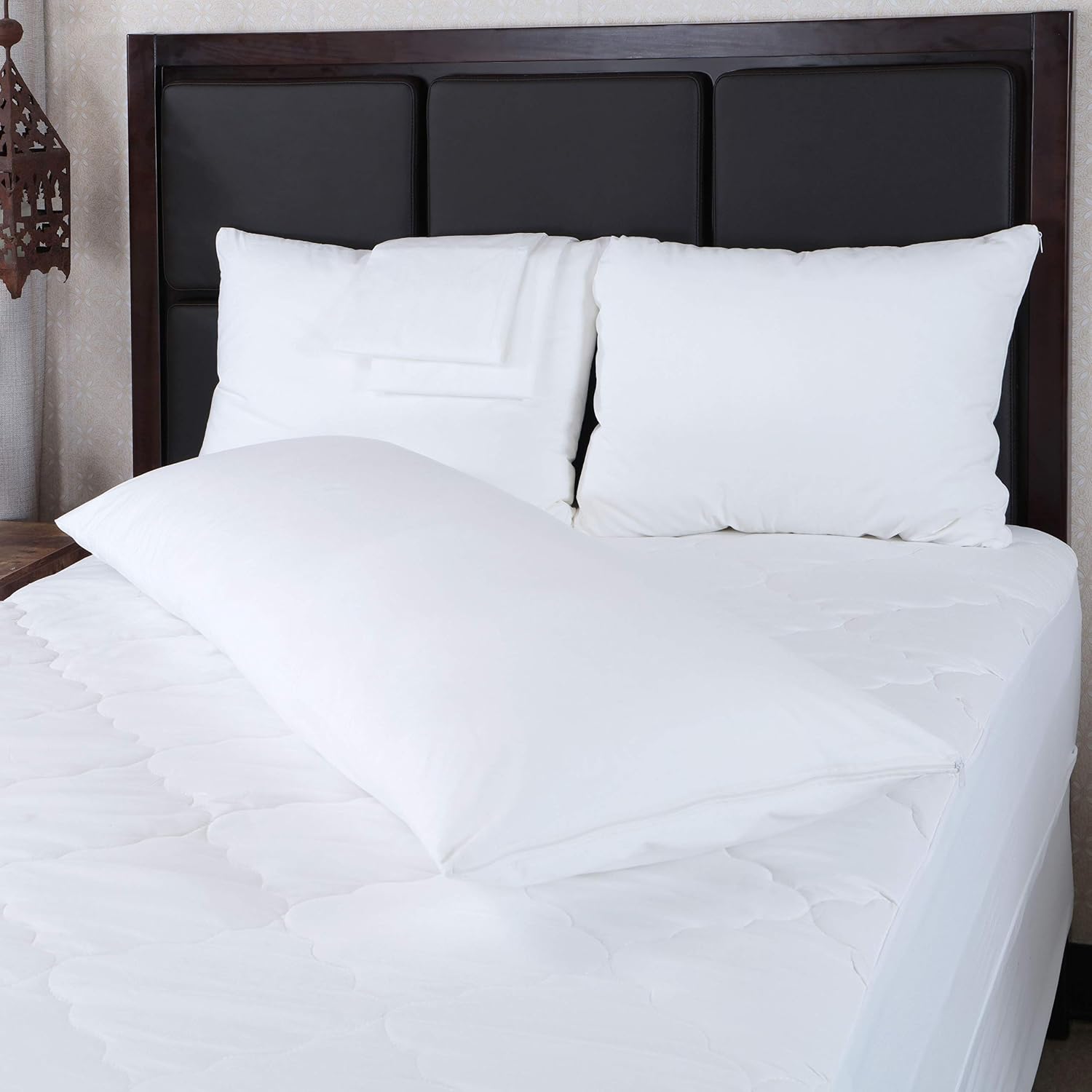 CirclesHome Pillow Protectors 2 Pack Body (20 x 55) Zippered - 100% Cotton Breathable Pillowcases - Protects Pillows from Dirt, Dust and De…