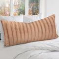 CheerCollection Cheer Collection Faux Fur Long Body Pillow - Accent Throw Pillow for Bed and Couch - Decorative Lumbar Pillow with Insert,…