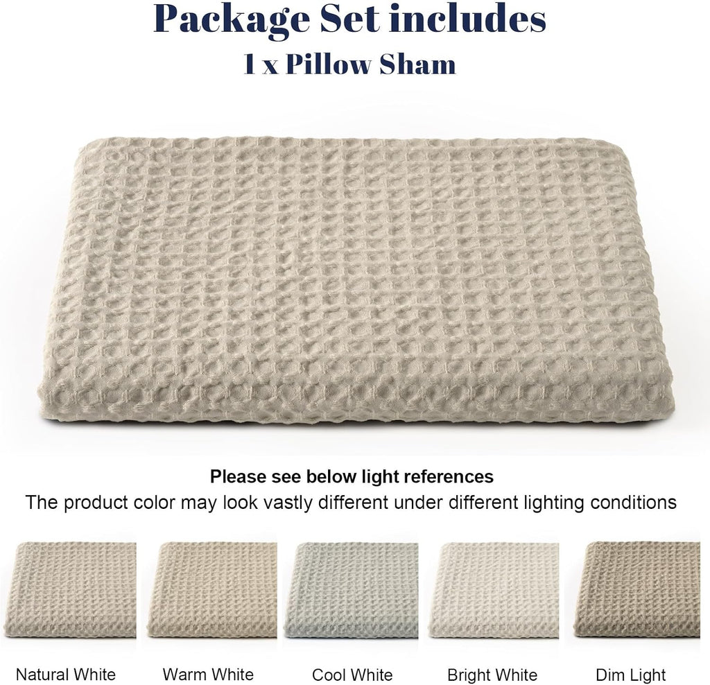 Phf Ultra Soft Waffle Weave Body Pillowcase with Zipper, No Insert, 1Pack 20" x 54" Pillow Sham, Breathable & Skin-Friendly Body Pillow cas…