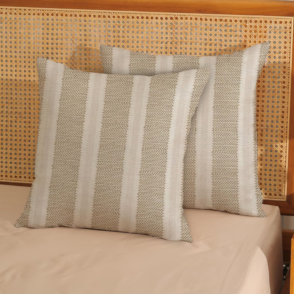 Tan Khaki Polka Dot Pillow Covers 18 x 18 Set of 2 Boho Striped Decorative Throw Pillows Modern Abstract Geometry Decor Outdoor Pillow…