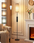 Goebleson 64.4” Dimmable Floor Lamp for Living Room with Remote and Foot Switch, Modern Standing Tall Lamp, Corner Floor Lamp for Bedroom,…