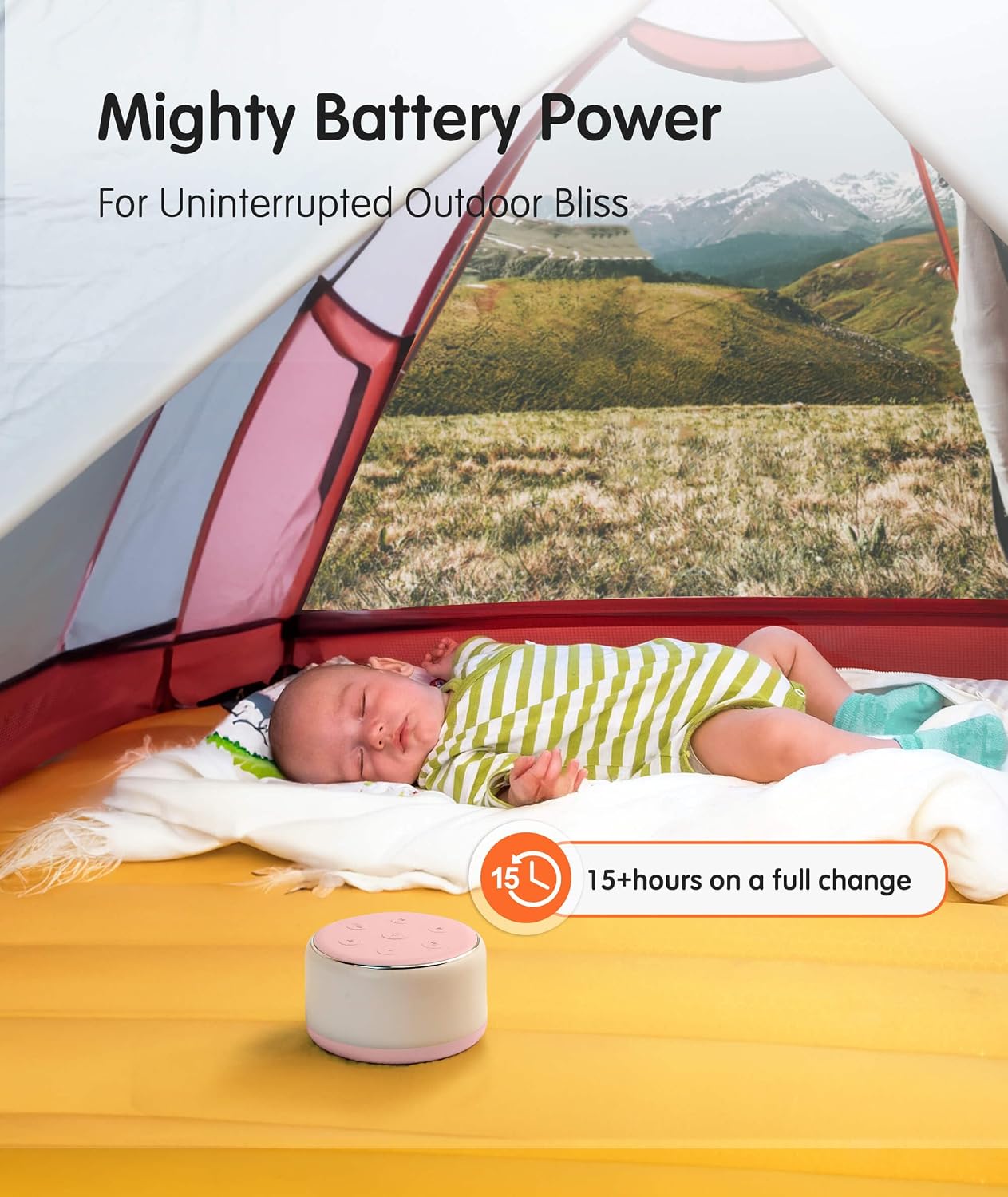 FamiSym Portable Sound Machine for Babies Kids Sleeping – Rechargeable, 7 Colors Night Light, 34 Soothing Sounds, Baby Sleep Soother…