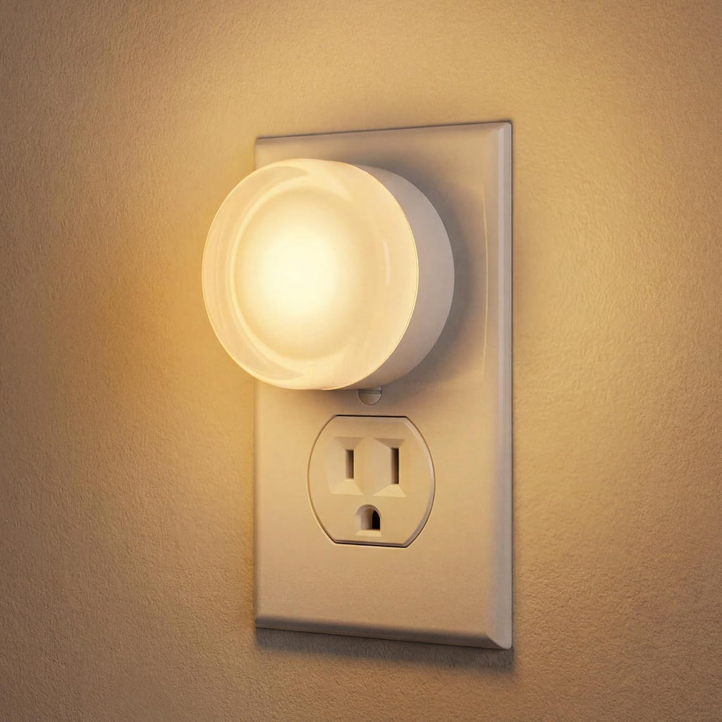 Plug in Night Light 2-Pack, LED Night Lights Plug into Wall with Dusk to Dawn Light Sensor, Acrylic Nightlight, Soft White 3000K, Auto…