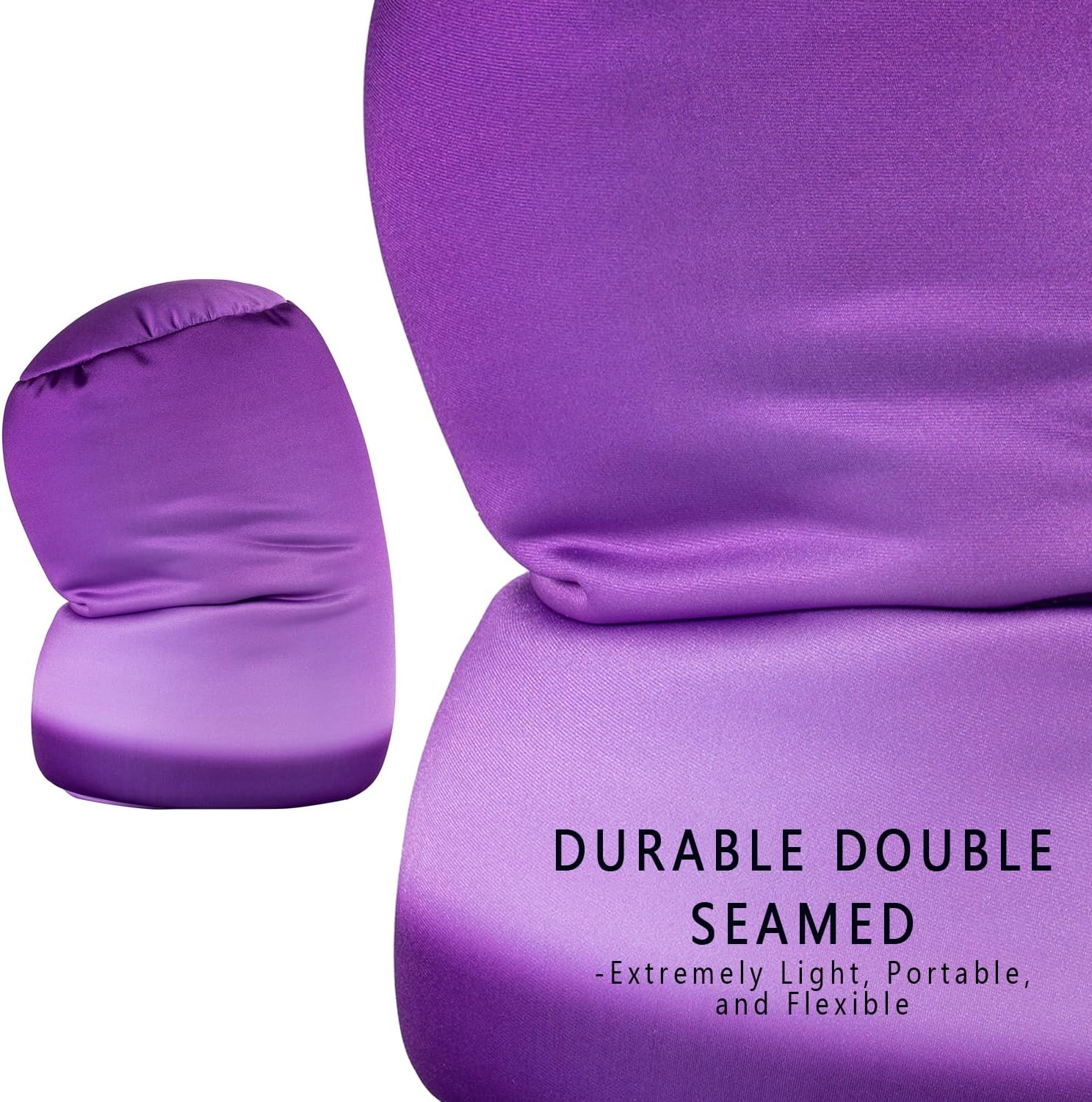 Squishy Microbead Neck Pillow, 7Inch x 12Inch Soft Travel Body Bed Pillow Bean Pillow for Kids Adult Chair Sleeping Car Seat, Fun…