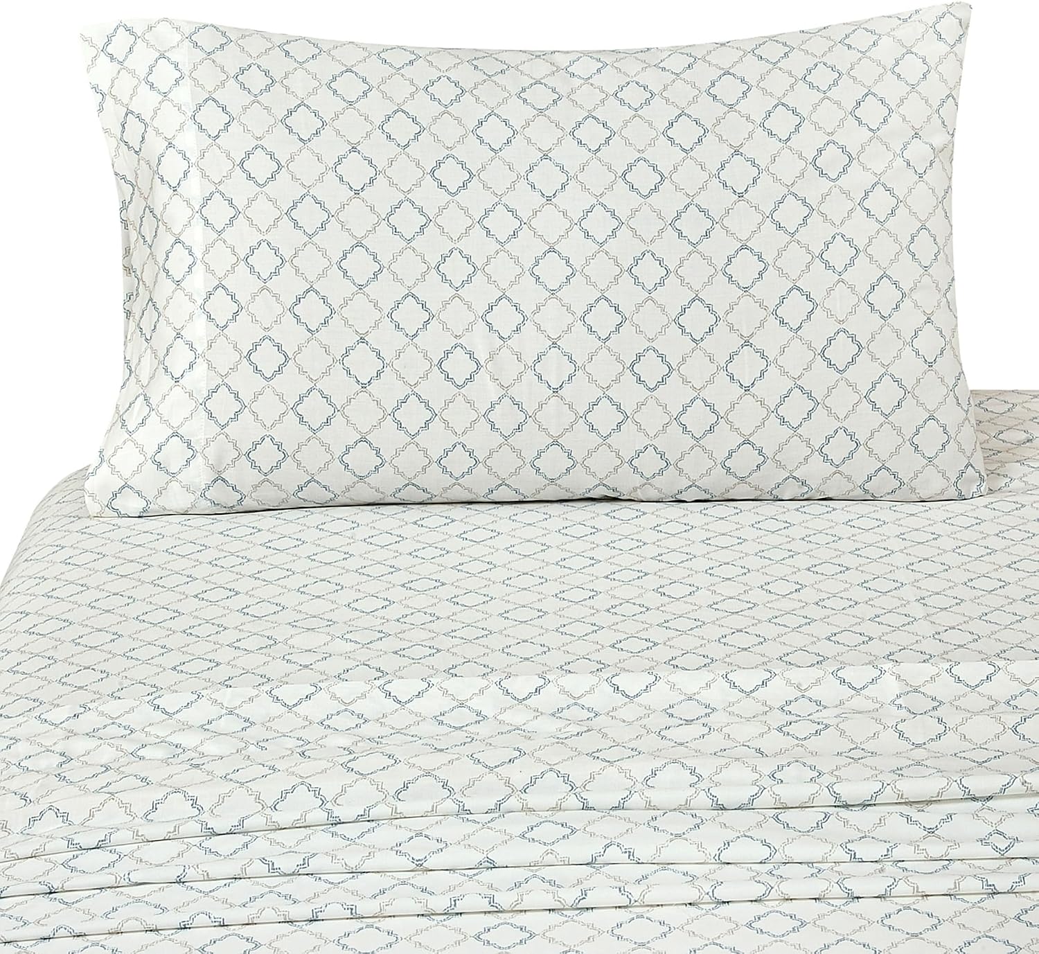 Royalelinens ROYALE LINENS 300 Thread Count 100% Long Staple Combed Cotton Sheet Set - 4 Piece Queen Bed Sheets - 1 Fitted, 1 Flat & 2 Pill…