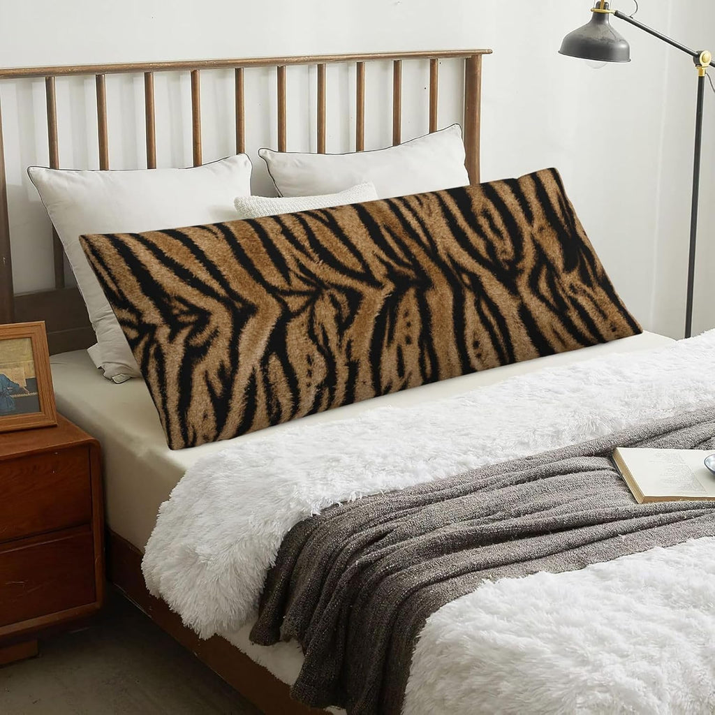 Sovvin Animal Tiger Print Body Pillow Cover Long Pillow Case with Zipper Decorative Soft Cushion Bedding Pillowcase for Couch Bedroo…