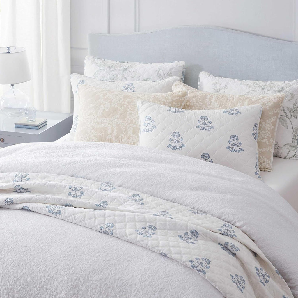 MarthaStewart Martha Stewart - Queen Duvet Cover Set, Cotton-Rich Plain Weave Bedding w/Matching Pillowcases, Lightweight for Year-Round Co…