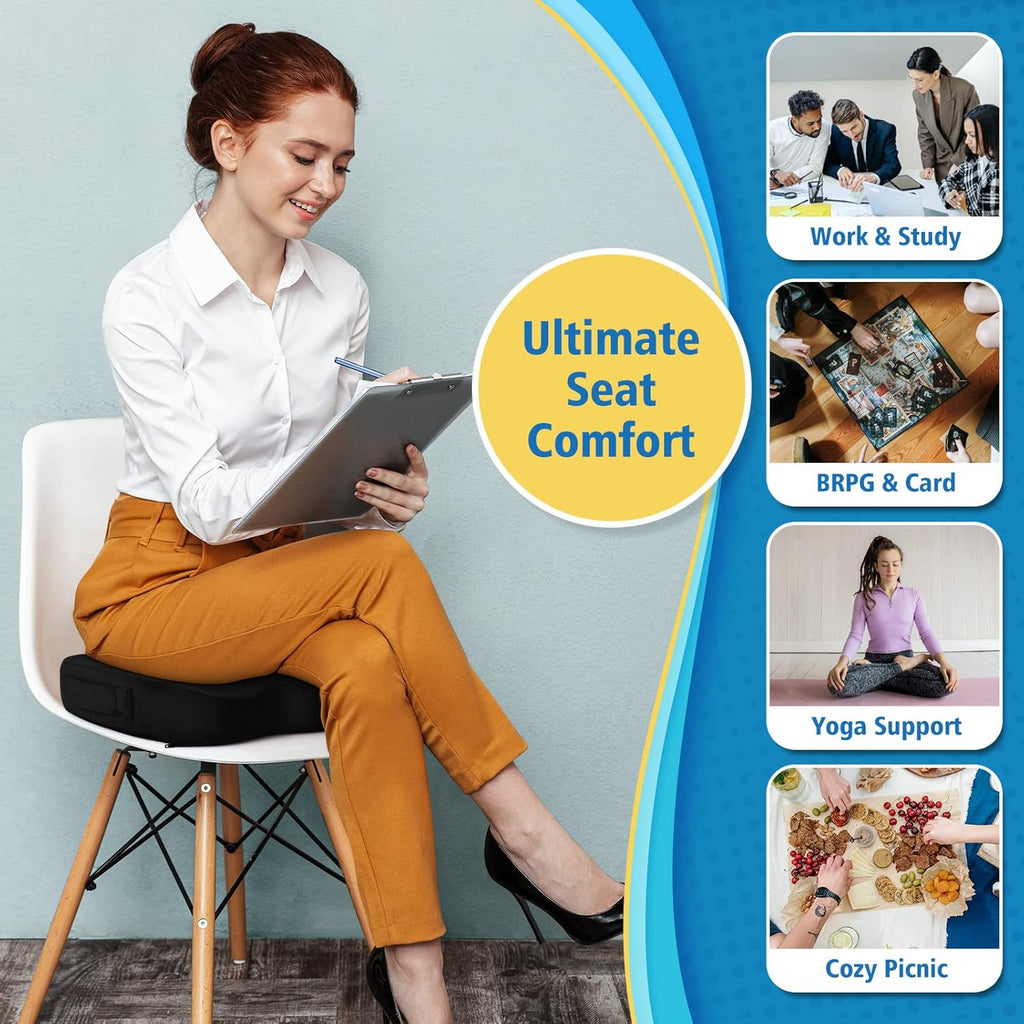 CloudBliss Gel Seat Cushion - Cooling Gel Enhanced Memory Foam Ergonomic Seat Cushion for Long Sitting for Office, Game, Car, Automotive…