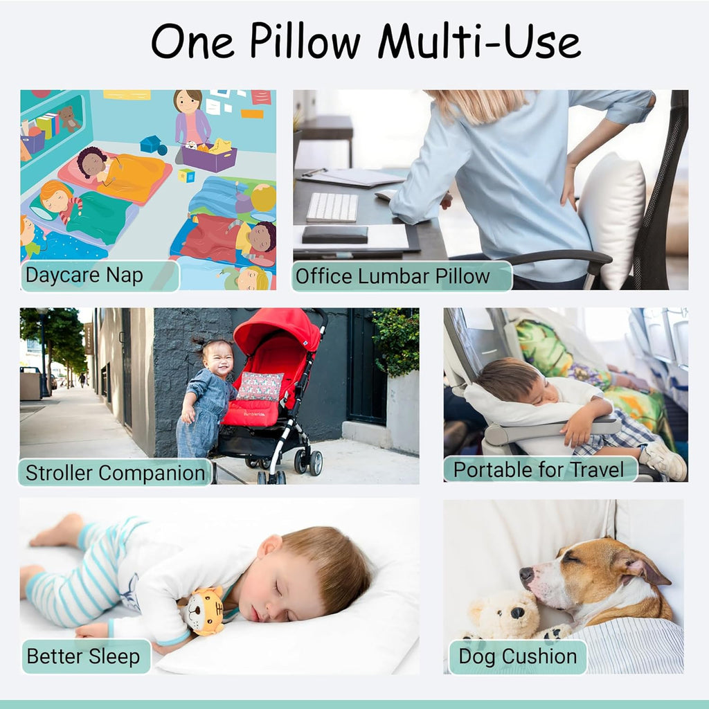 ZPECC-ABrandThatHasBeenFocusedOnBeddingFor20Years ZPECC Toddler Pillow with Pillowcase 2 Pack - 13x18 Organic Cotton Hypoallergenic Kids Pi…