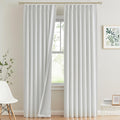 VisionHome Vision Home White Pinch Pleated Full Blackout Curtains Thermal Insulated Window Curtains 90 inch for Living Room Bedroom Room Da…