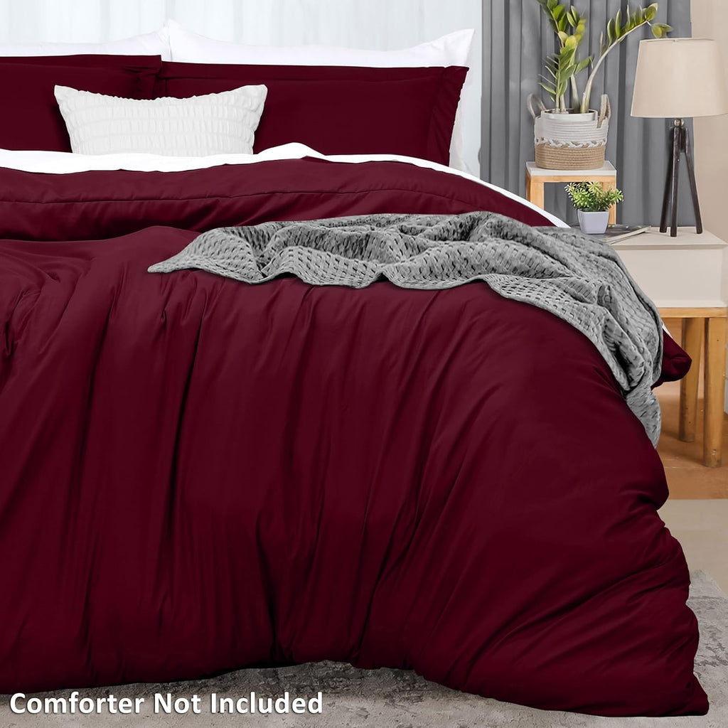 Utopia Bedding Duvet Cover Queen Size - 3 Piece with Zipper Closure - 1 Comforter Cover 90X90 Inches & 2 Pillow Shams 20X26 Inches…
