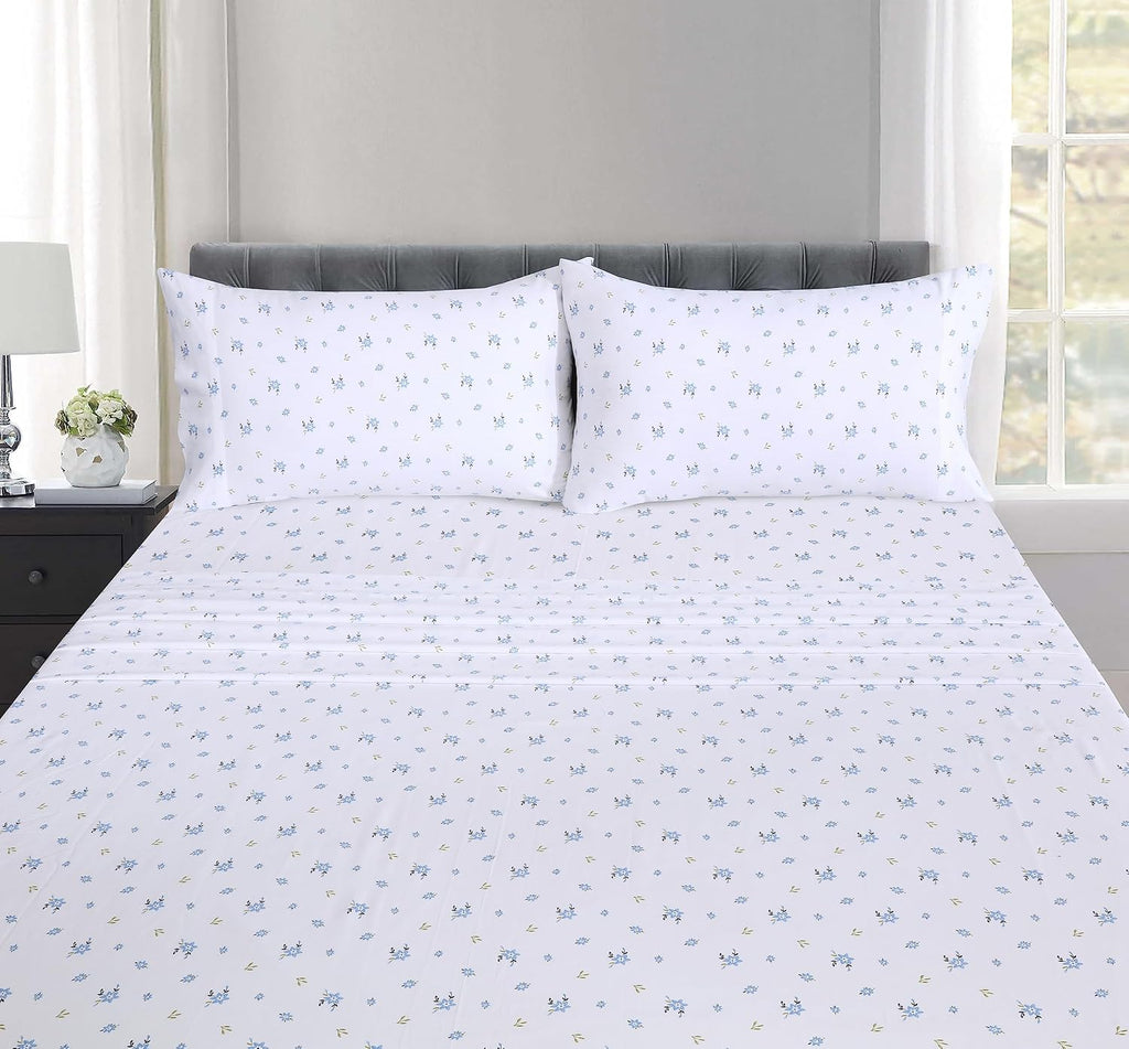 Ruvanti 100% Cotton Percale Sheets Queen Size – Crisp Cooling Bed Sheets for Hot Sleepers, Deep Pocket 16”, Soft Breathable & Durable Hotel…