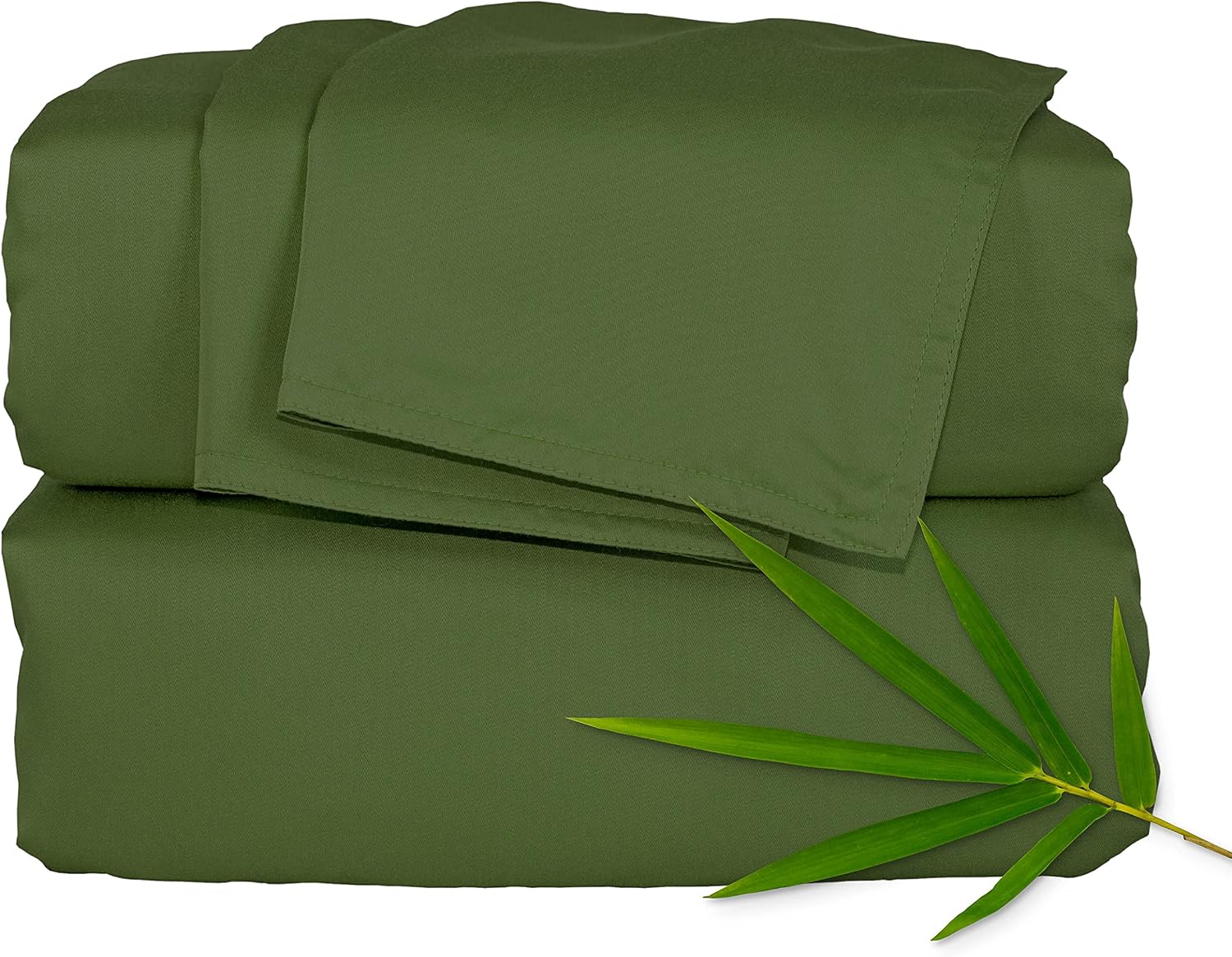 PureBamboo Pure Bamboo Full Sheets, Genuine 100% Organic Viscose Derived from Bamboo Bed Sheet Set, Luxuriously Soft & Cooling, Double Stit…