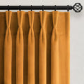 Drapenova 102 Inch Long Yellow Custom Velvet Curtains for Living Room Bedroom Elegant Luxury Pinch Pleat Room Darkening Blackout Dra…