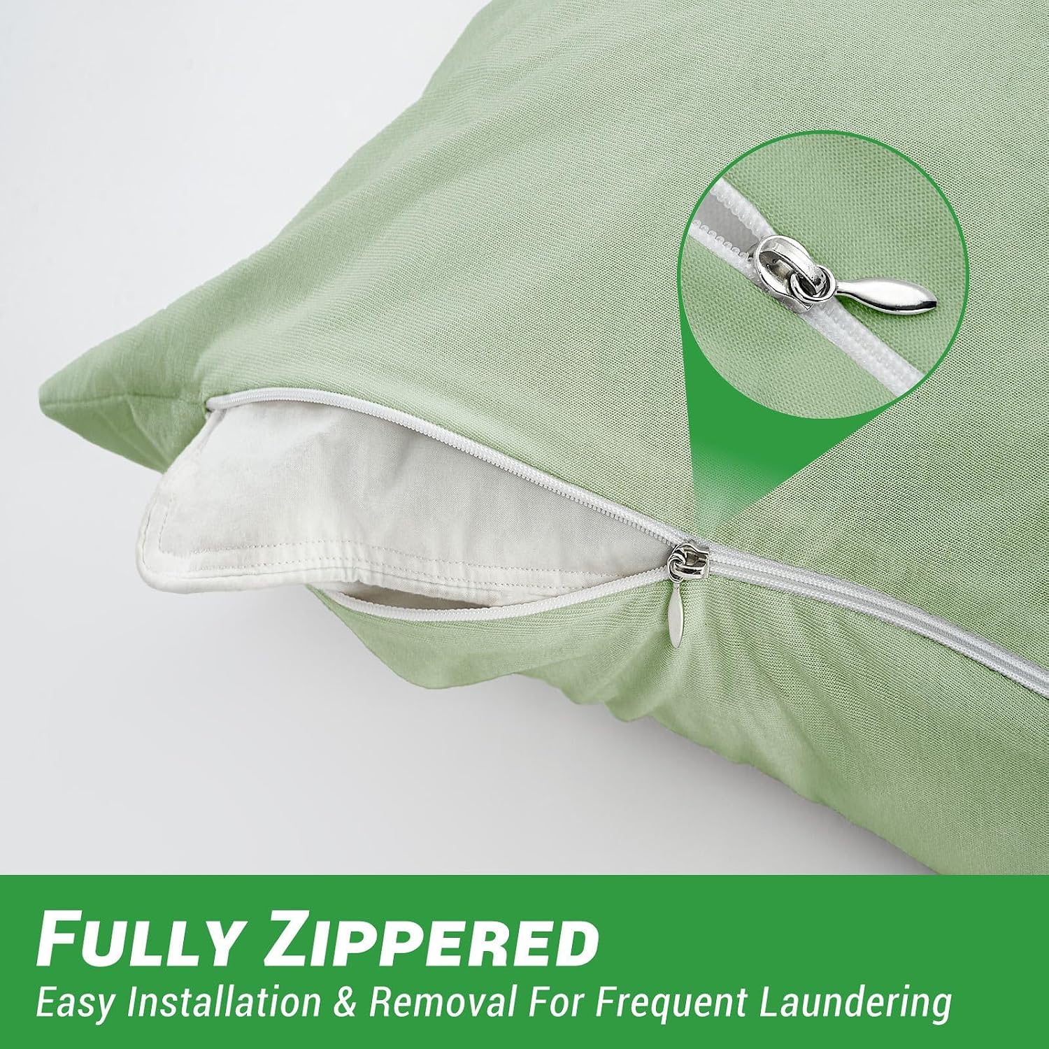 Gogreen Bamboo Rayon Waterproof Pillow Protector, Breathable Pillow Cover, Cooling Pillow Case Protector with Zipper, Super Soft Pillow Cas…