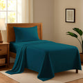 AshtonSheets 100% Egyptian Cotton Twin XL Bed Sheets Set - Luxury 600 Series Refined Collection Sheet for Twin XL Size Bed (3 PC, Teal), So…
