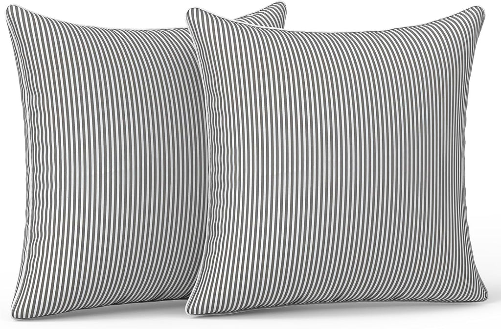 LVTXIII Outdoor/Indoor Pillow Covers, Patio Fade Resistant Throw Pillow Covers ONLY, Waterproof Farmhouse Accent Cushion Cases for Sofa…