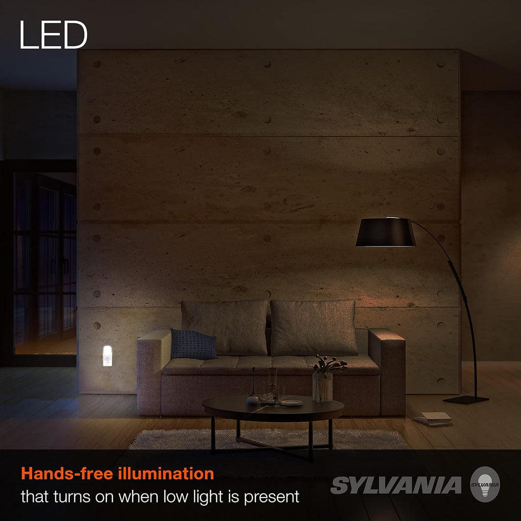 LEDVANCE Sylvania LED Mini Automatic Plug-in Night Light with Sensor, Motion Activated, Dusk to Dawn, Warm White, Plug-in Type - 4 Pack…