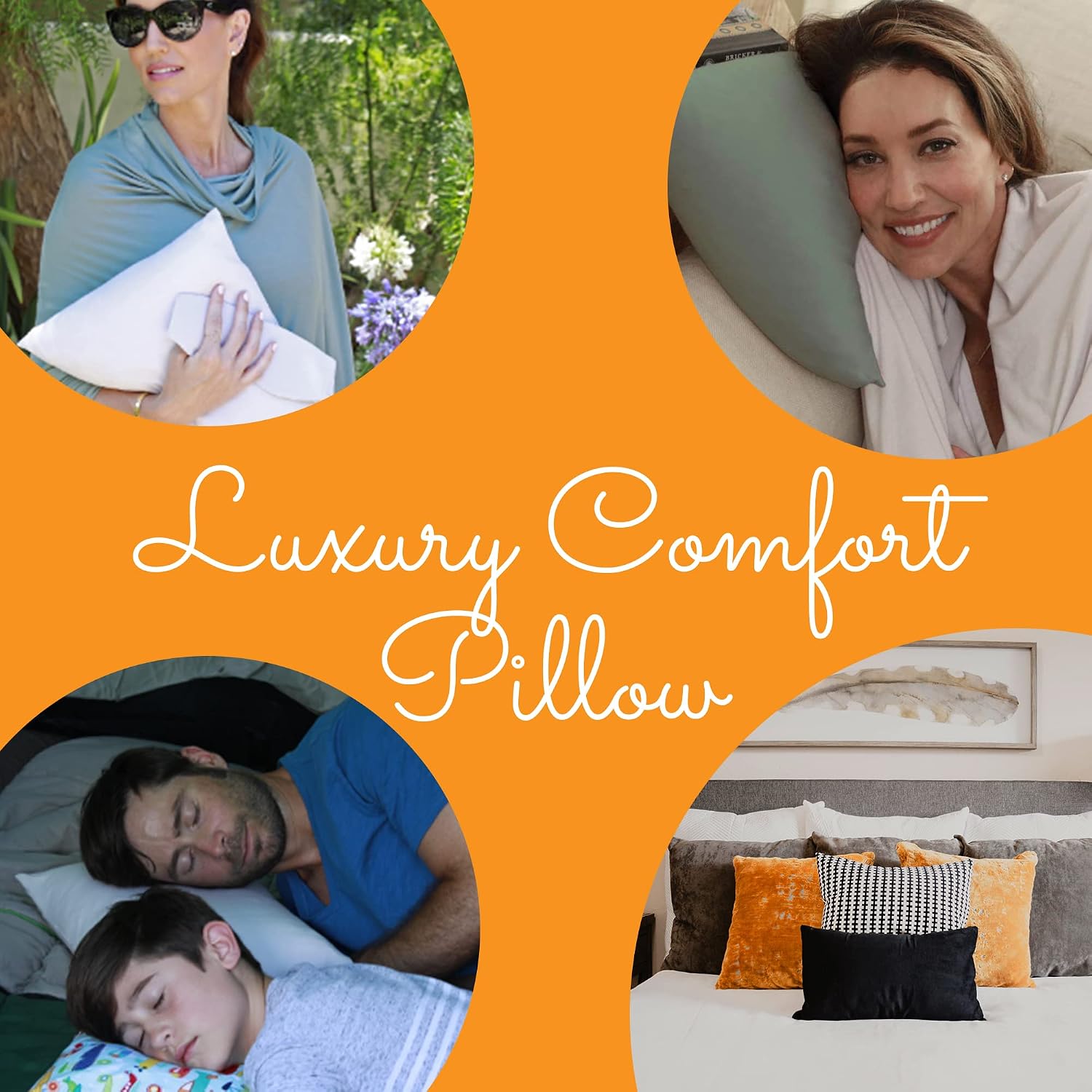 Happyluxe Odyssey Travel Pillow for Long Flights - Soft, Small, Alternative to Down and Memory Foam. 17 x 13in - Made in The USA, Sage…