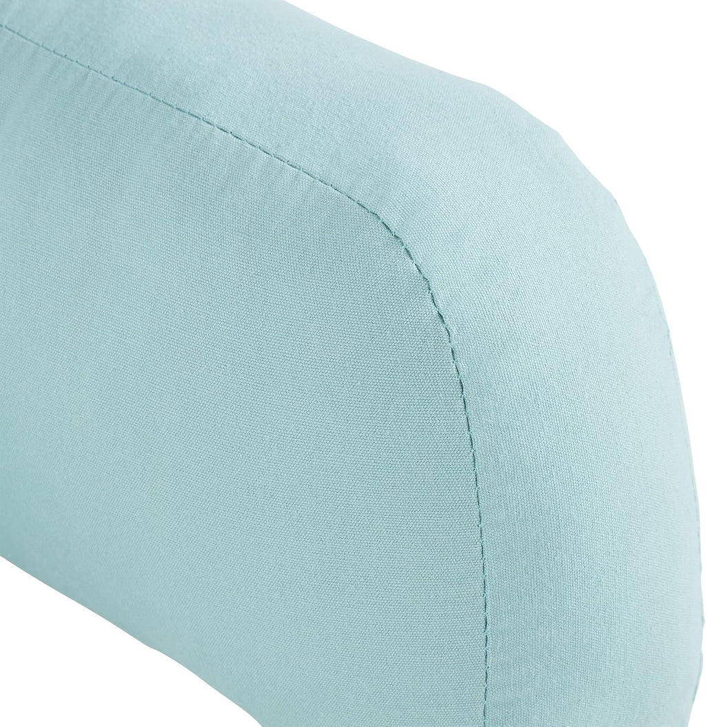 Greendale Home Fashions Cotton Duck Bed Rest Reading Pillow with Arms, Turquoise