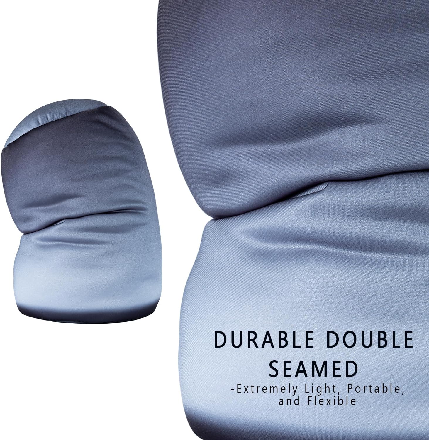 Squishy Microbead Neck Pillow, 7Inch x 12Inch Soft Travel Body Bed Pillow Bean Pillow for Kids Adult Chair Sleeping Car Seat, Fun…