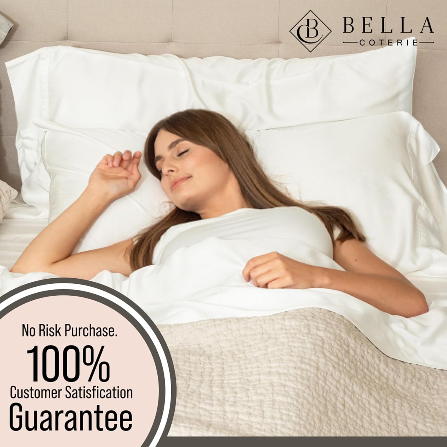 Bella Coterie 6 Piece Luxury Bamboo Viscose Split Top King Size Sheet Set | 34" Split for Adjustable Beds | 100% Organically Grown|…