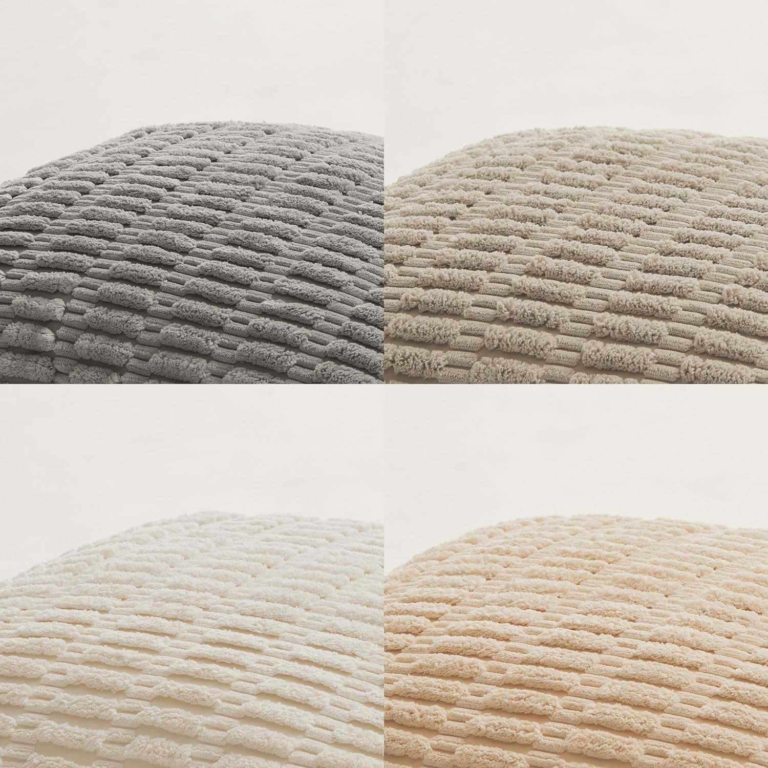Fancy Homi 4 Packs Decorative Throw Pillow Covers for Living Room Couch Bed, Modern Farmhouse Boho Home Décor Accent Cushion Case, 24" x…