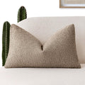 Foindtower Decorative Textured Boucle Throw Pillow Covers Accent Solid Lumbar Pillow Cases Neutral Cozy Couch Cushion Case for Chair Sofa…