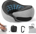 SZXYX Neck Travel Pillows - 100% Pure Memory Foam Neck Pillow for Airplanes, Comfortable Breathable Cover, 360° Support Stowable Pillows…