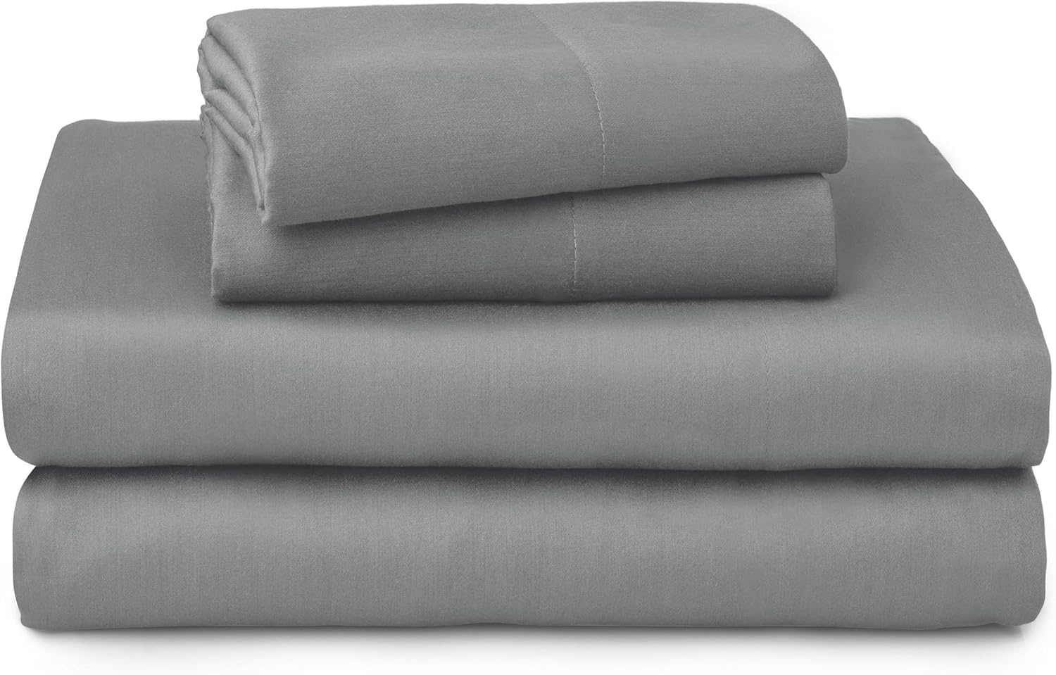 WelhomeByWelspun Welhome Full Bed Sheet Set, 100% Cotton Full Size Deep Pocket Super Soft Bedding, Cooling, Breathable & Extra Soft, Gray C…