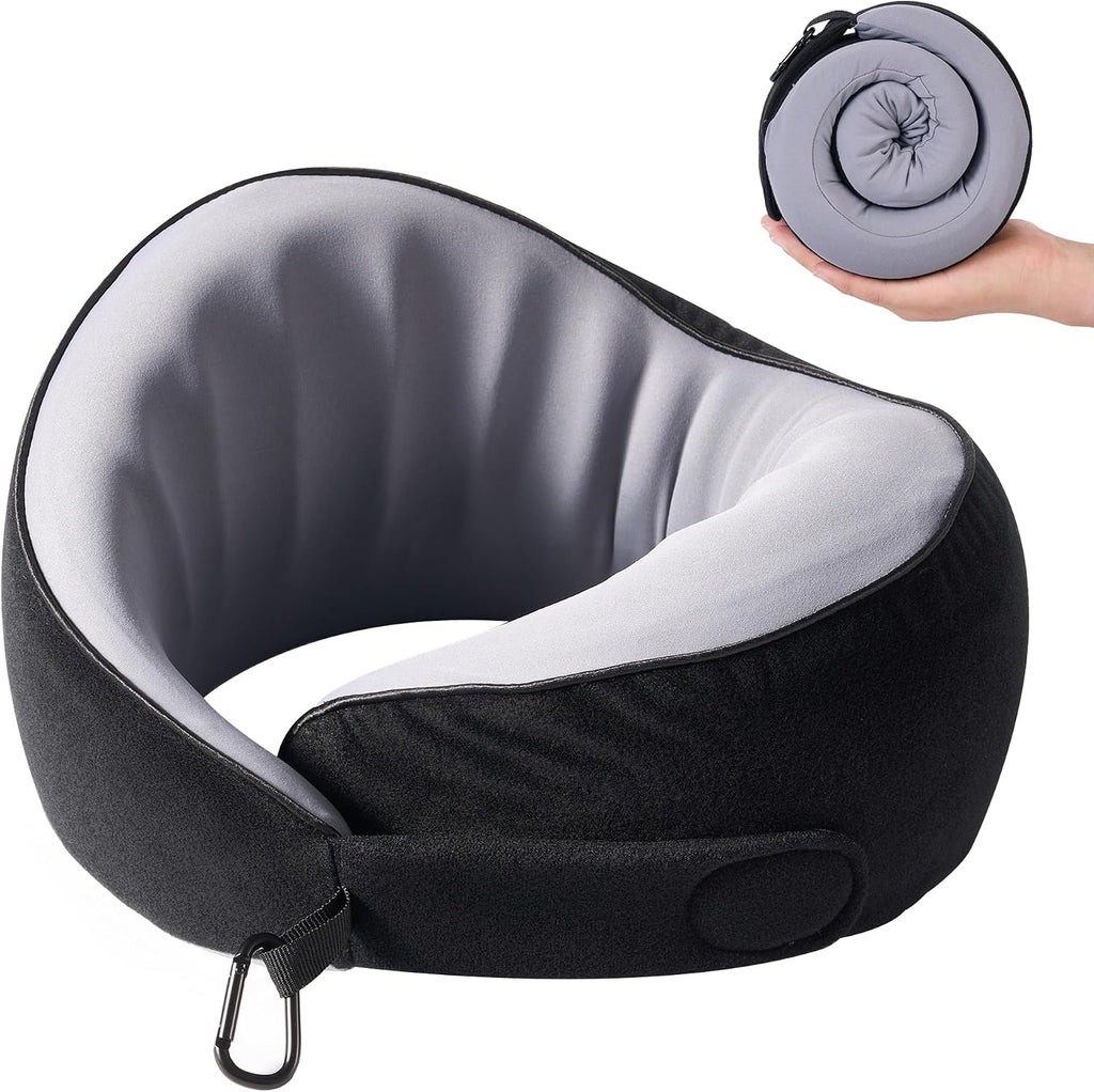 KPNEOL Travel Pillow, 100% Pure Memory Foam Travel Neck Pillow Airplane Neck Support Ergonomic Design for Traveling Suitable for…