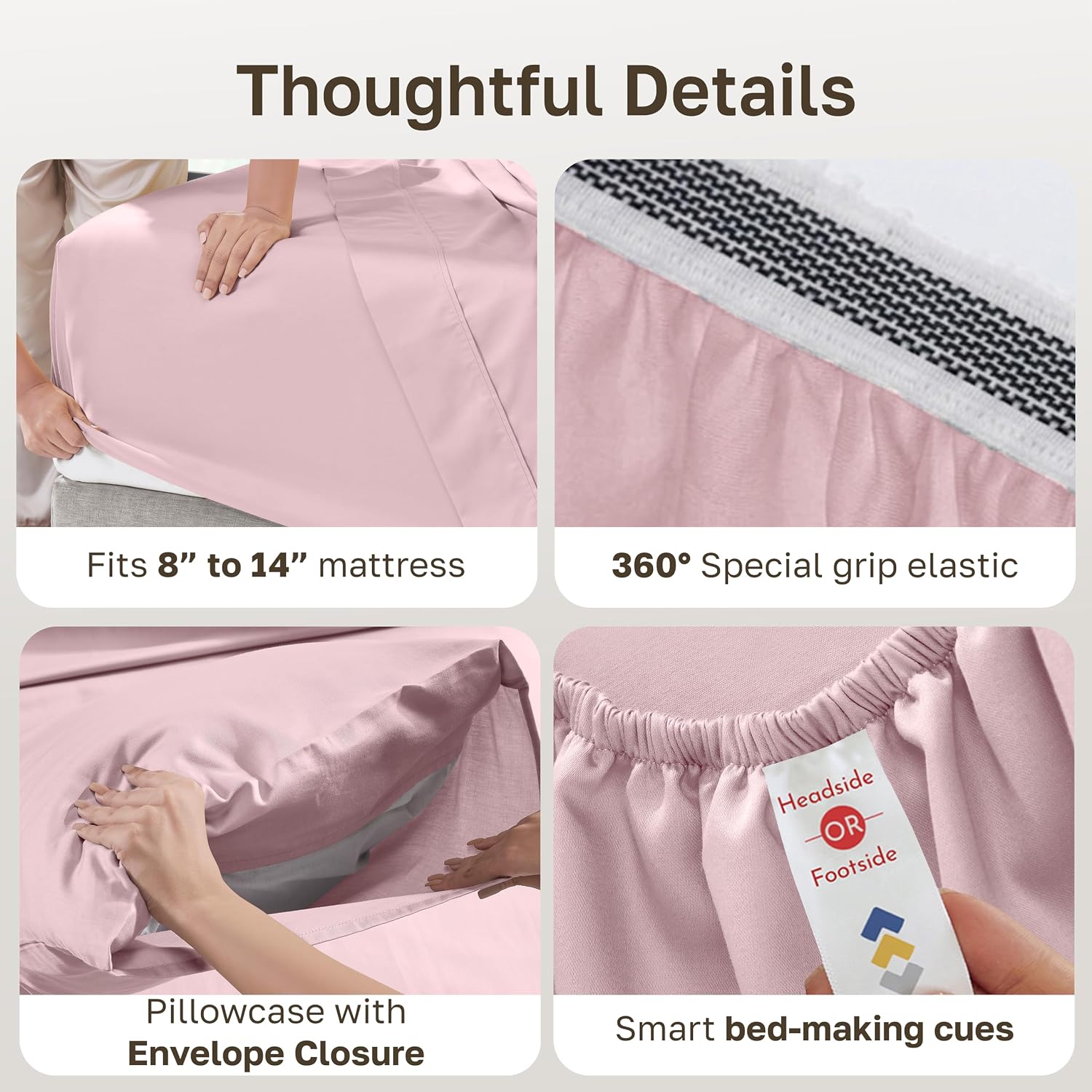 CaliforniaDesignDen California Design Den Soft 100% Organic Cotton Bed Sheets Twin Size Set with Deep Pockets - Crisp Percale Sheets, Breat…