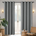 Joydeco Light Grey Blackout Curtains 120 Inches Long, Extra Long Curtains 120 Inch Length 1 Panel for Bedroom, Thermal Insulated Linen…