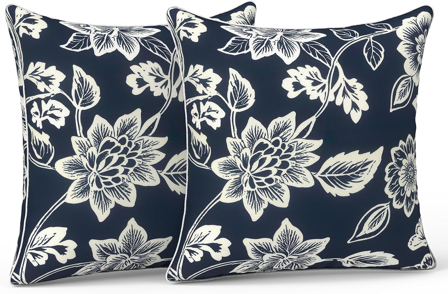 LVTXIII Set of 2 Patio Throw Pillows Covers Waterproof 20x20 Fade Resistant Outdoor Throw Pillow Case, Fluffy Decorative Garden Toss…