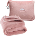 BlueHills Premium Soft Long Travel Blanket Pillow for Tall Airplane Flight Blanket 70 X48 inch Throw in Soft Bag case with Backpack Clip…