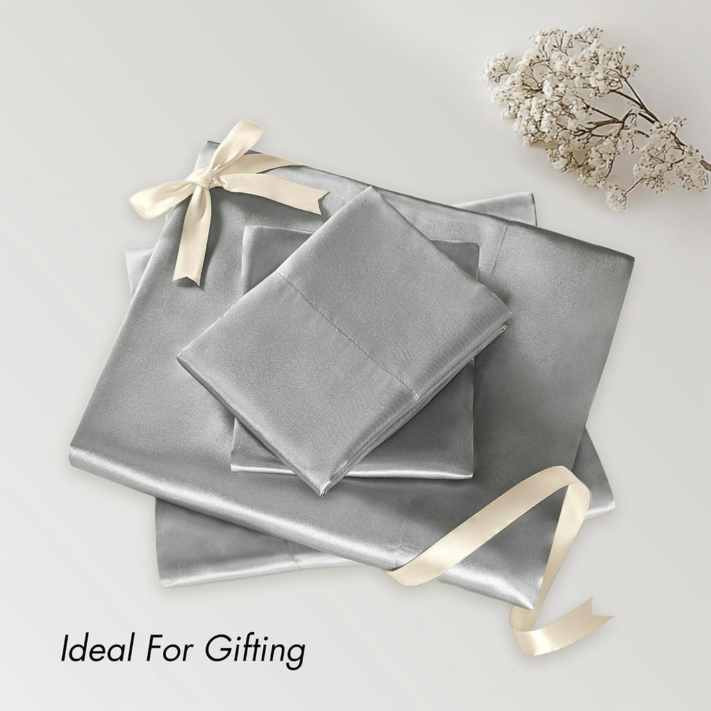 Madisonpark Madison Park Essentials Queen Free Luxurious 6 Piece Sheet Set MPE20-769, Grey Grey