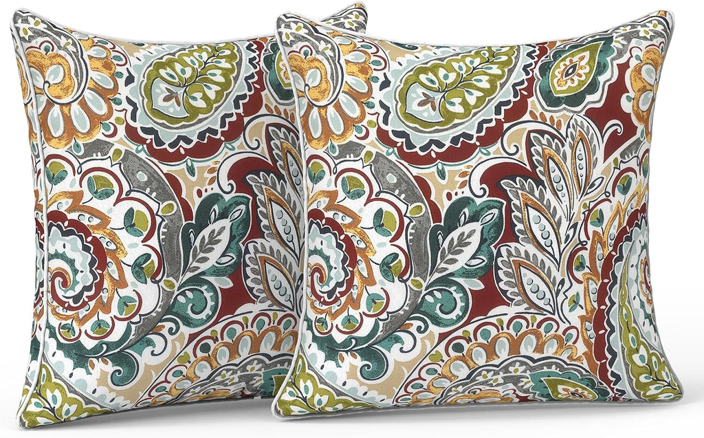 LVTXIII Outdoor Throw Pillow Covers Set of 2, Patio Waterproof Pillow Cases Fade Resistant Accent Pillow Covers for Home and Garden…