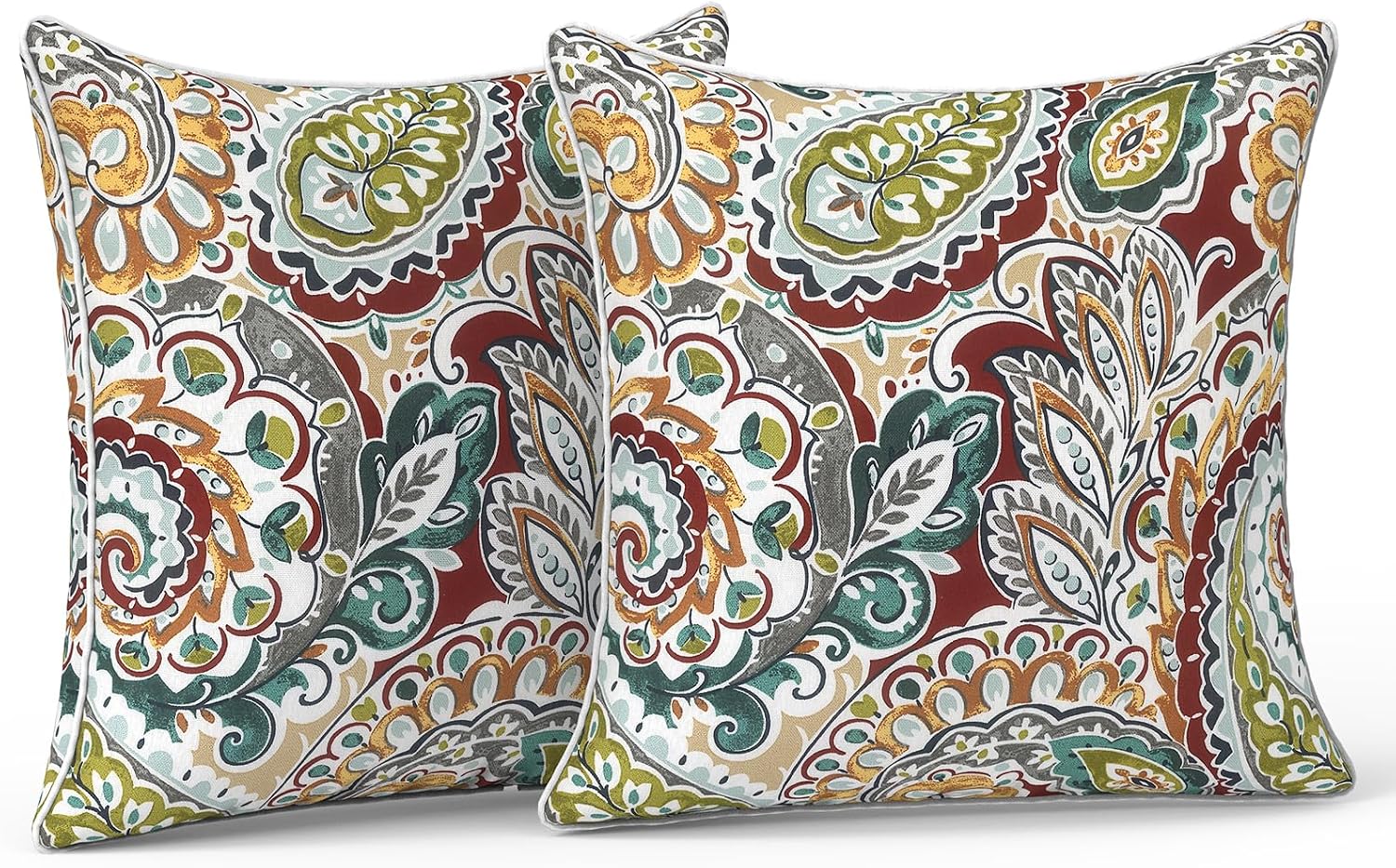 LVTXIII Outdoor Throw Pillow Covers Set of 2, Patio Waterproof Pillow Cases Fade Resistant Accent Pillow Covers for Home and Garden…