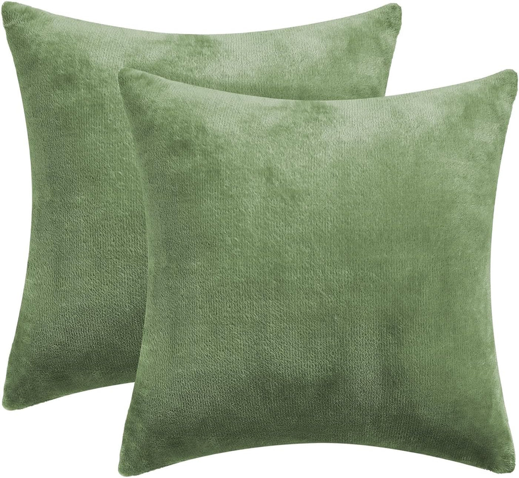 Bedelite Velvet Pillow Covers 26x26 with Zipper, 2 Pack Super Soft Square Pillow Covers for Bedroom, Sofa, Luxury Cozy Fleece Pillowcases f…