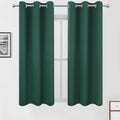 Lemomo Dark Green Blackout Curtains/42 x 63 Inch/Set of Two Panels Grommet Bedroom Curtains 63 Inch Green